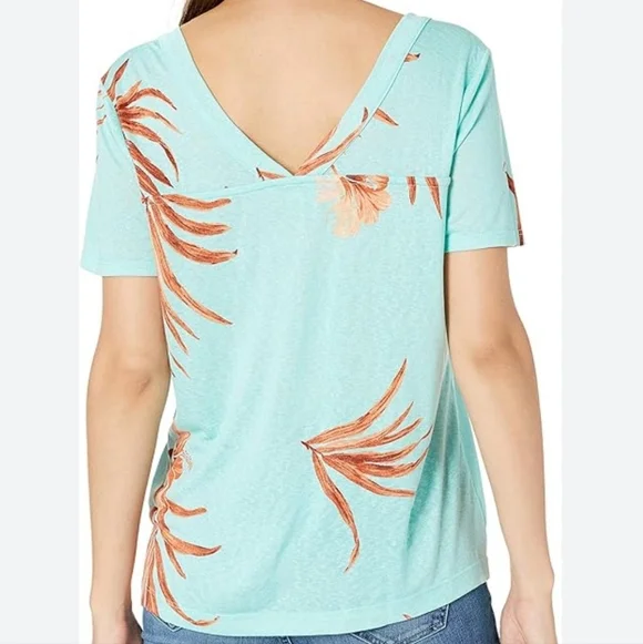 NWT Tribal Tropical Tie Waist Top - Picture 2 of 5